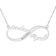 Handmade 925 Sterling Silver Sandra & Aprial Infinity Necklace
